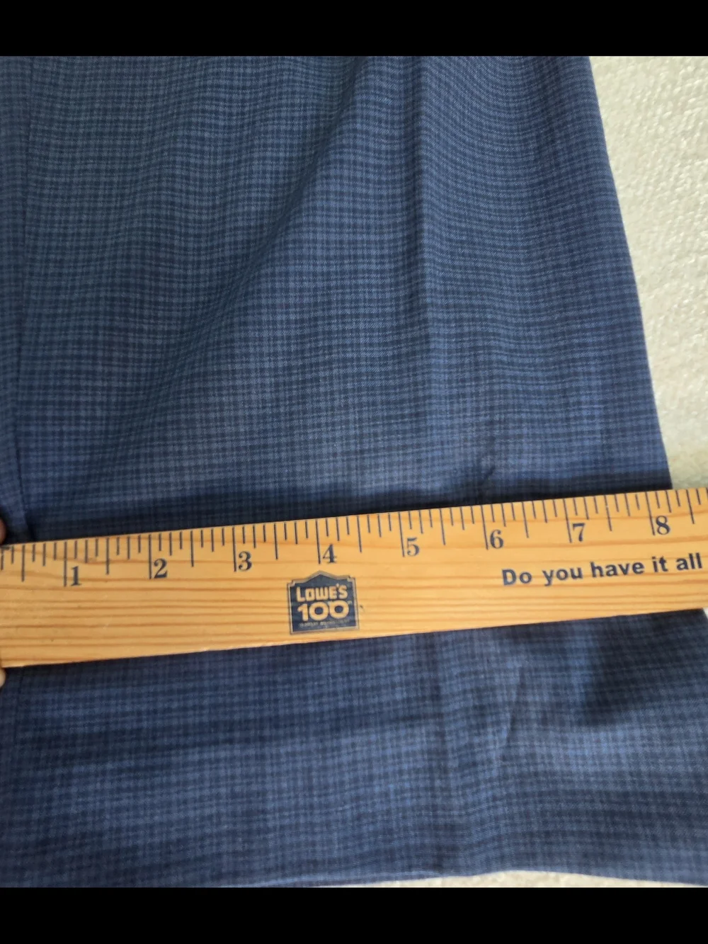 Ralph Lauren Classic Fit Dress Pants 42x30 Blue Check Flat Front Stretch Mens